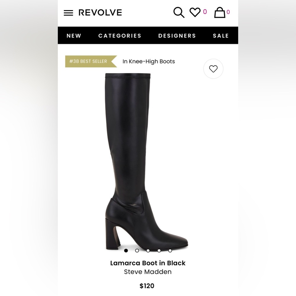 Steve Madden Black Knee-High Boots